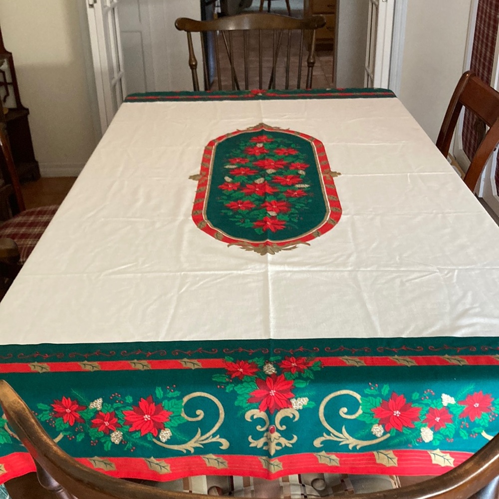 Christmas fabric tablecloth